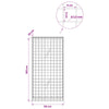 Gabioni, jossa 3,5 mm langat ja 5x5 cm verkko 50x20x100 cm