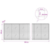 Gabioni, jossa 3,5 mm langat ja 5x5 cm verkko 900x20x100 cm