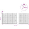 Gabioni, jossa 3,5 mm langat ja 5x5 cm verkko 1050x20x100 cm