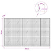 Gabioni, jossa 3,5 mm langat ja 5x5 cm verkko 250x20x150 cm