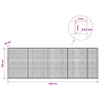 Gabioni, jossa 3,5 mm langat ja 5x5 cm verkko 450x20x150 cm