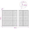Gabioni, jossa 3,5 mm langat ja 5x5 cm verkko 650x20x150 cm