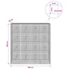 Gabioni, jossa 3,5 mm langat ja 5x5 cm verkko 200x20x200 cm
