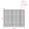 Gabioni, jossa 3,5 mm langat ja 5x5 cm verkko 250x20x200 cm