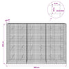 Gabioni, jossa 3,5 mm langat ja 5x5 cm verkko 300x20x200 cm