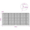 Gabioni, jossa 3,5 mm langat ja 5x5 cm verkko 450x20x200 cm