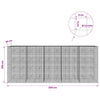 Gabioni, jossa 3,5 mm langat ja 5x5 cm verkko 500x20x200 cm