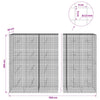 Gabioni, jossa 3,5 mm langat ja 5x5 cm verkko 1150x20x200 cm