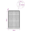 Gabioni, jossa 3,5 mm langat ja 5x5 cm verkko 100x30x150 cm
