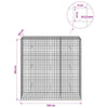 Gabioni, jossa 3,5 mm langat ja 5x5 cm verkko 150x30x150 cm