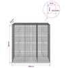 Gabioni, jossa 3,5 mm langat ja 5x5 cm verkko 150x50x150 cm