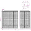 Gabioni, jossa 3,5 mm langat ja 5x5 cm verkko 750x50x150 cm