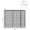 Gabioni, jossa 3,5 mm langat ja 5x5 cm verkko 250x50x200 cm