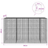Gabioni, jossa 3,5 mm langat ja 5x5 cm verkko 350x50x200 cm