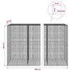 Gabioni, jossa 3,5 mm langat ja 5x5 cm verkko 900x50x200 cm
