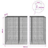 Gabioni, jossa 3,5 mm langat ja 5x5 cm verkko 1000x50x200 cm