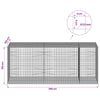Gabioni, jossa 3,5 mm langat ja 5x5 cm verkko 250x100x100 cm