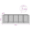 Gabioni, jossa 3,5 mm langat ja 5x5 cm verkko 500x100x150 cm