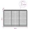 Gabioni, jossa 3,5 mm langat ja 5x5 cm verkko 300x100x200 cm
