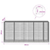 Gabioni, jossa 3,5 mm langat ja 5x5 cm verkko 450x100x200 cm