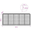 Gabioni, jossa 3,5 mm langat ja 5x5 cm verkko 500x100x200 cm