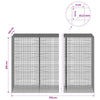 Gabioni, jossa 3,5 mm langat ja 5x5 cm verkko 700x100x200 cm