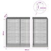 Gabioni, jossa 3,5 mm langat ja 5x5 cm verkko 900x100x200 cm