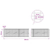 Gabion 3,5 mm Langasta ja 5x10 cm Verkkosta 400x10x50 cm