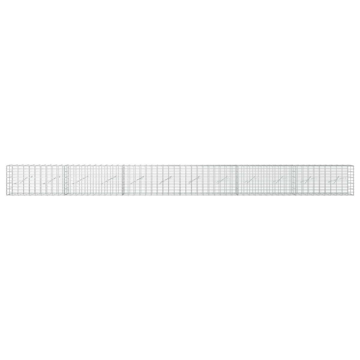 Gabion 3,5 mm Langasta ja 5x10 cm Verkkosta 600x10x50 cm