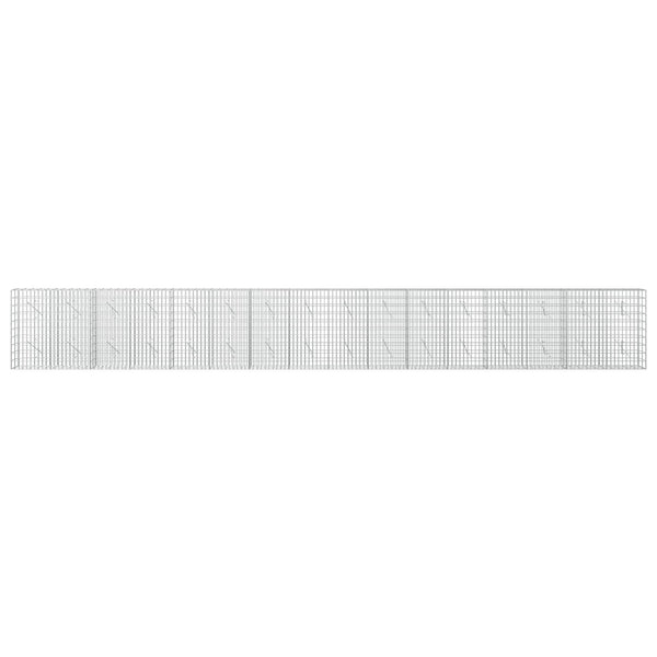 Gabion 3,5 mm Langasta ja 5x10 cm Verkkosta 800x10x100 cm
