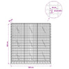 Gabion 3,5 mm Langasta ja 5x10 cm Verkkosta 150x10x150 cm