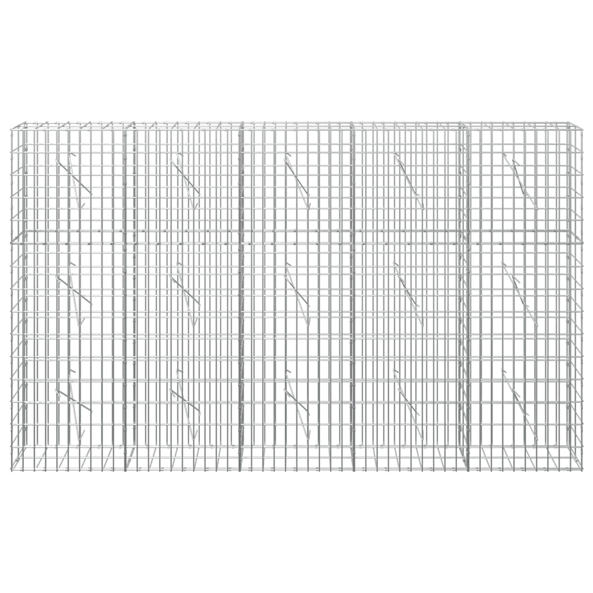 Gabion 3,5 mm Langasta ja 5x10 cm Verkkosta 250x10x150 cm