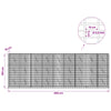 Gabion 3,5 mm Langasta ja 5x10 cm Verkkosta 450x10x150 cm