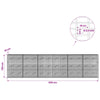 Gabion 3,5 mm Langasta ja 5x10 cm Verkkosta 600x10x150 cm