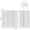 Gabion 3,5 mm Langasta ja 5x10 cm Verkkosta 950x10x150 cm