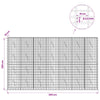 Gabion 3,5 mm Langasta ja 5x10 cm Verkkosta 350x10x200 cm