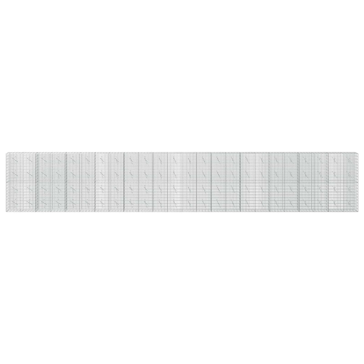Gabion 3,5 mm Langasta ja 5x10 cm Verkkosta 1200x10x200 cm