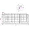 Gabion 3,5 mm Langasta ja 5x10 cm Verkkosta 150x20x50 cm
