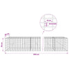 Gabion 3,5 mm Langasta ja 5x10 cm Verkkosta 650x20x50 cm