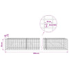 Gabion 3,5 mm Langasta ja 5x10 cm Verkkosta 800x20x50 cm