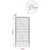 Gabion 3,5 mm Langasta ja 5x10 cm Verkkosta 50x20x100 cm