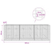 Gabion 3,5 mm Langasta ja 5x10 cm Verkkosta 300x20x100 cm