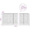 Gabion 3,5 mm Langasta ja 5x10 cm Verkkosta 450x20x100 cm