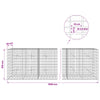 Gabion 3,5 mm Langasta ja 5x10 cm Verkkosta 1000x20x100 cm
