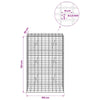 Gabion 3,5 mm Langasta ja 5x10 cm Verkkosta 100x20x150 cm