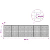 Gabion 3,5 mm Langasta ja 5x10 cm Verkkosta 600x20x150 cm