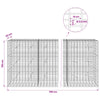 Gabion 3,5 mm Langasta ja 5x10 cm Verkkosta 700x20x150 cm