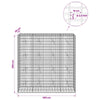 Gabion 3,5 mm Langasta ja 5x10 cm Verkkosta 200x20x200 cm