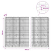 Gabion 3,5 mm Langasta ja 5x10 cm Verkkosta 900x20x200 cm