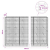 Gabion 3,5 mm Langasta ja 5x10 cm Verkkosta 1200x20x200 cm